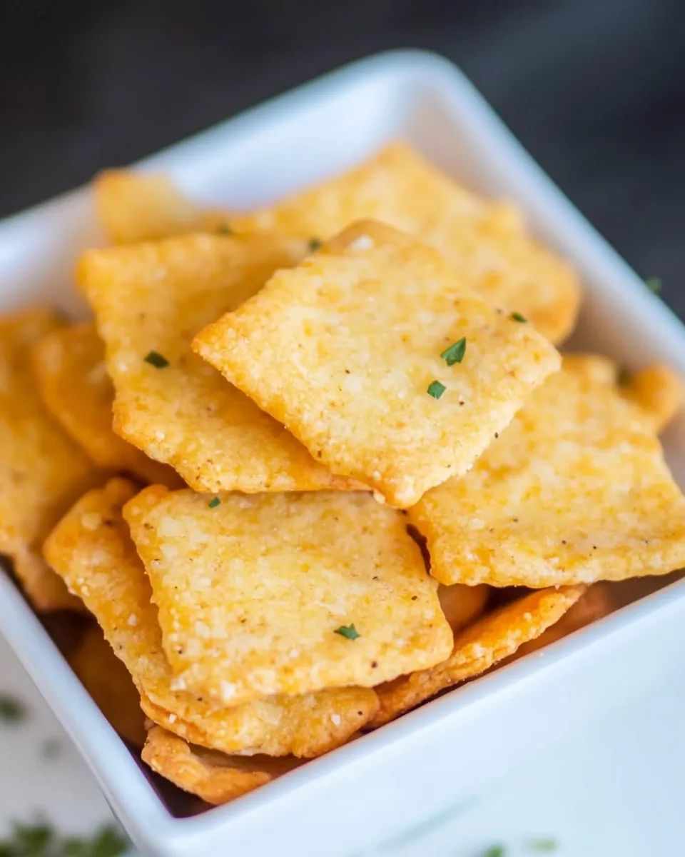 Delicious Spicy Southern Cheese Crackers shot