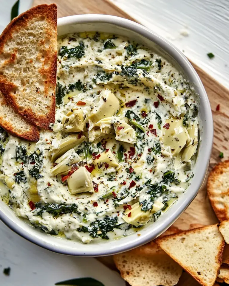 Homemade Spicy Vegan Artichoke Dip with Kale photo