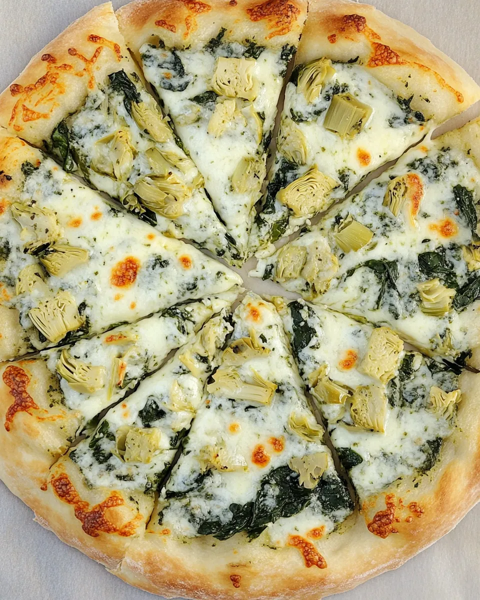 Easy Spinach Artichoke Pizza dish photo