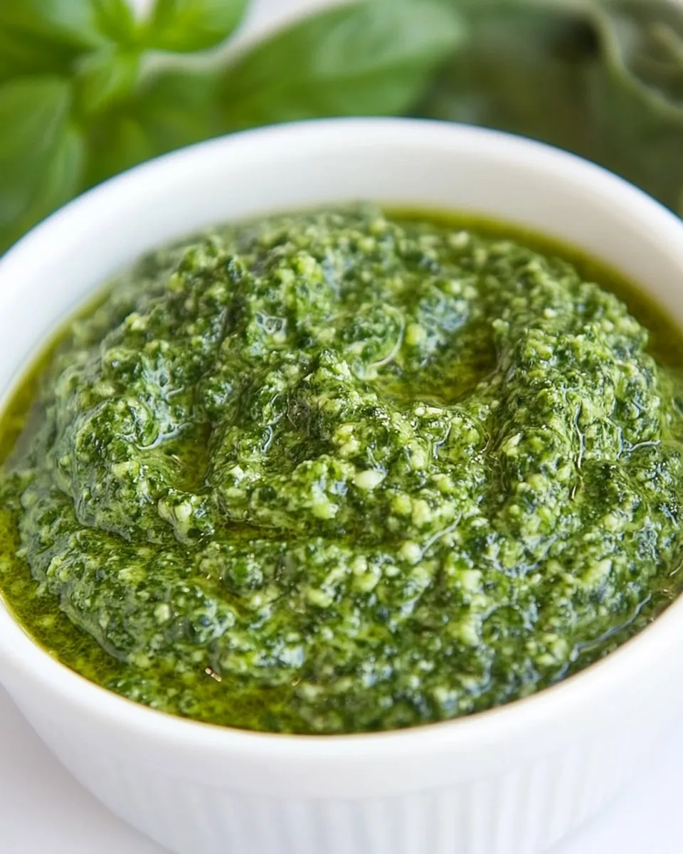 Homemade Spinach Basil Pesto photo