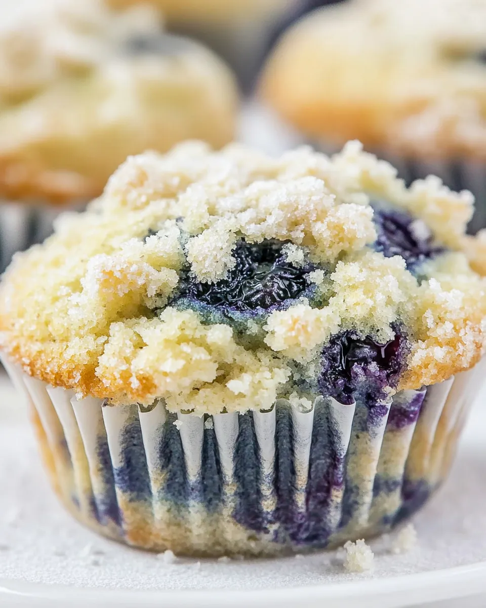 Easy Starbucks Blueberry Muffins food shot