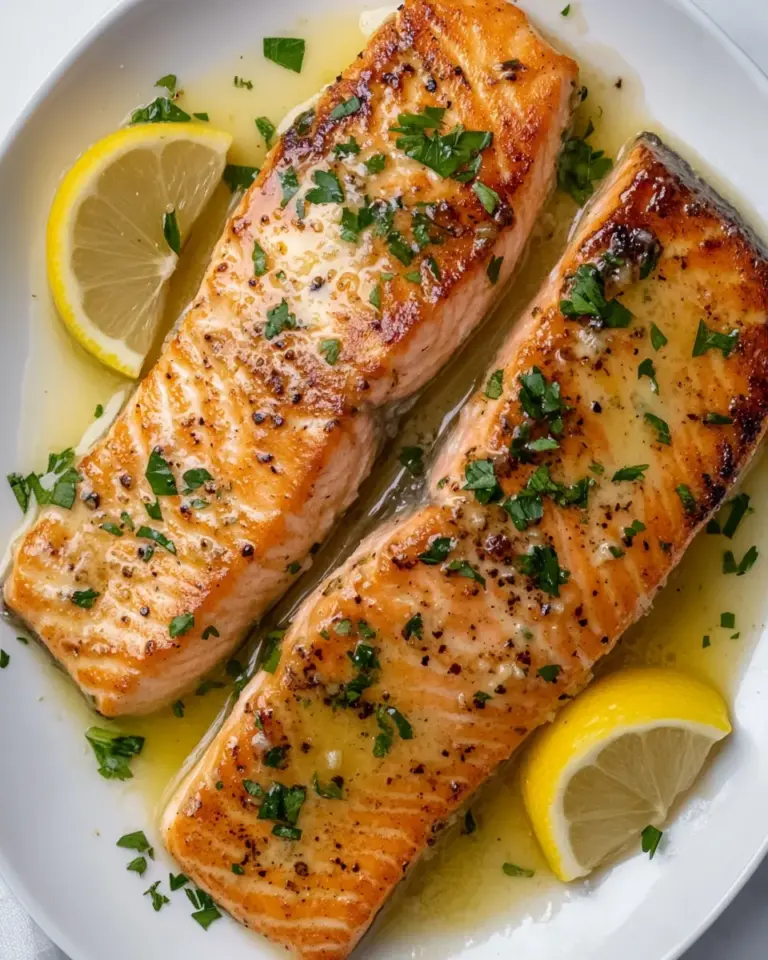 Classic Sticky Garlic Butter Salmon. picture