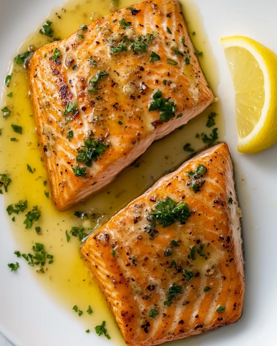 Quick Sticky Garlic Butter Salmon. photo