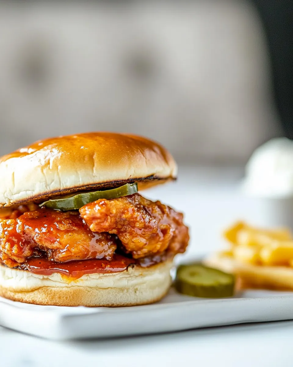 Homemade Sticky Sweet Chili Fried Chicken Sandwiches photo