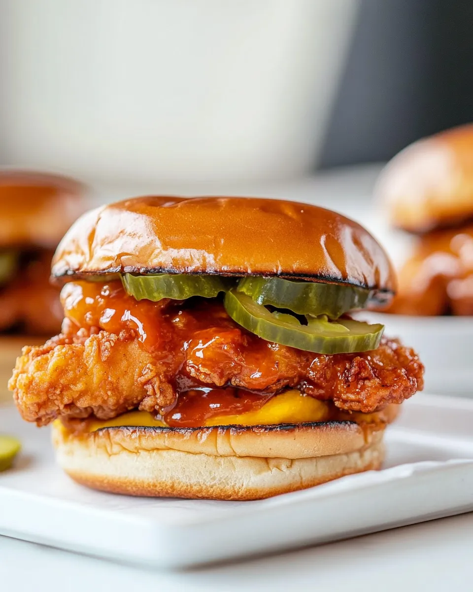Delicious Sticky Sweet Chili Fried Chicken Sandwiches recipe photo
