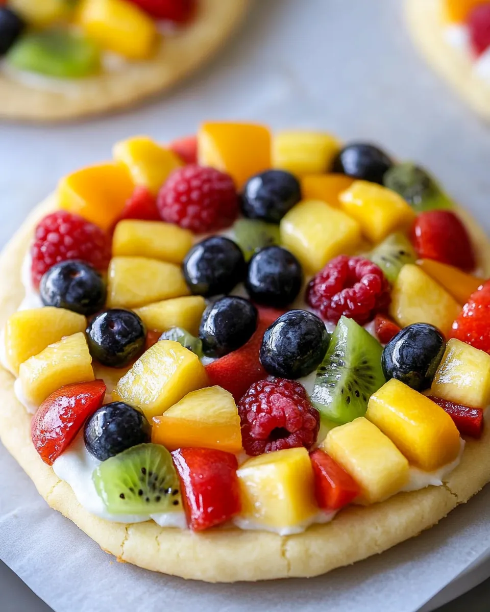 Homemade Sugar Cookie Fruit Pizzas (Chewy Version) photo