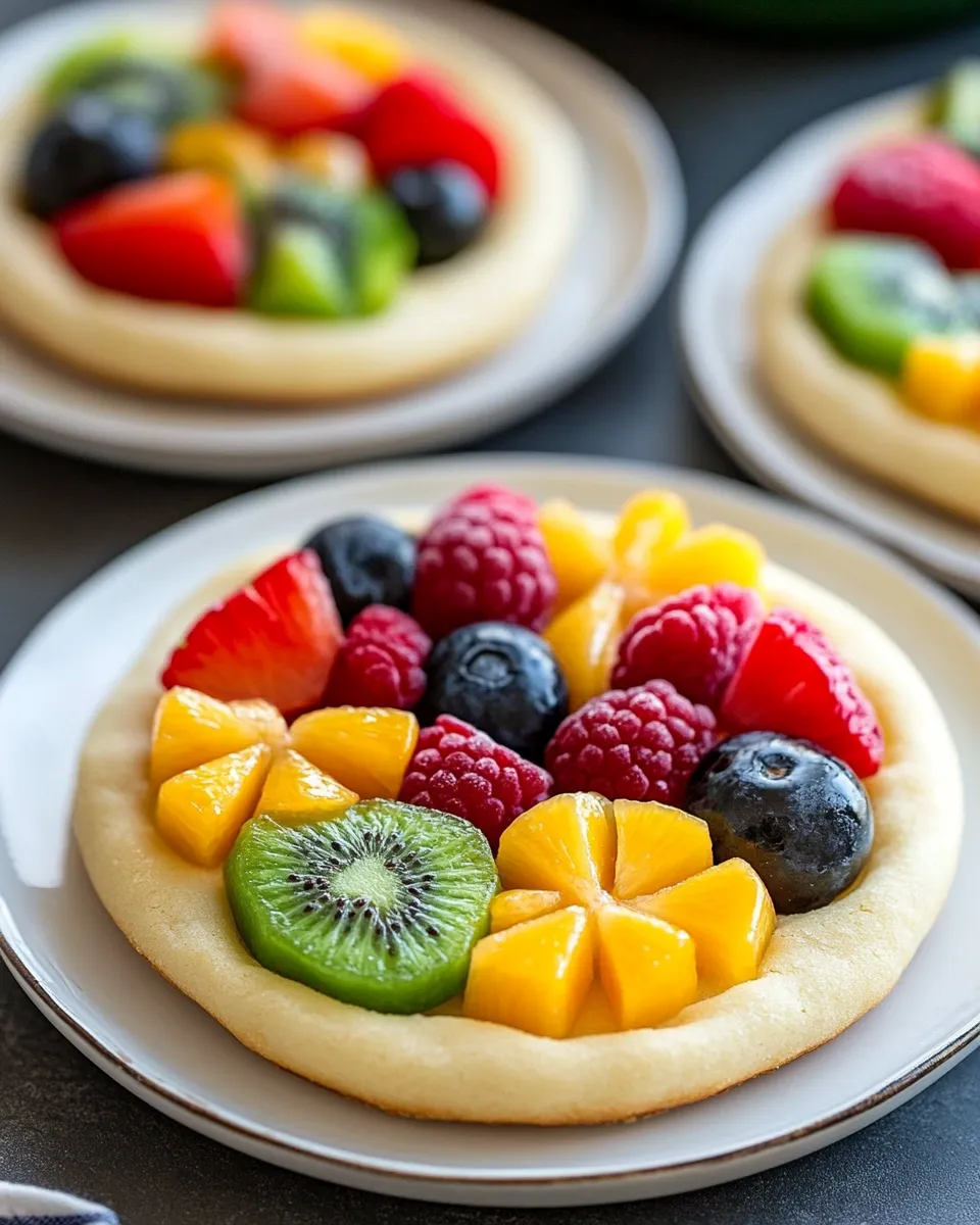Classic Sugar Cookie Fruit Pizzas (Chewy Version) image