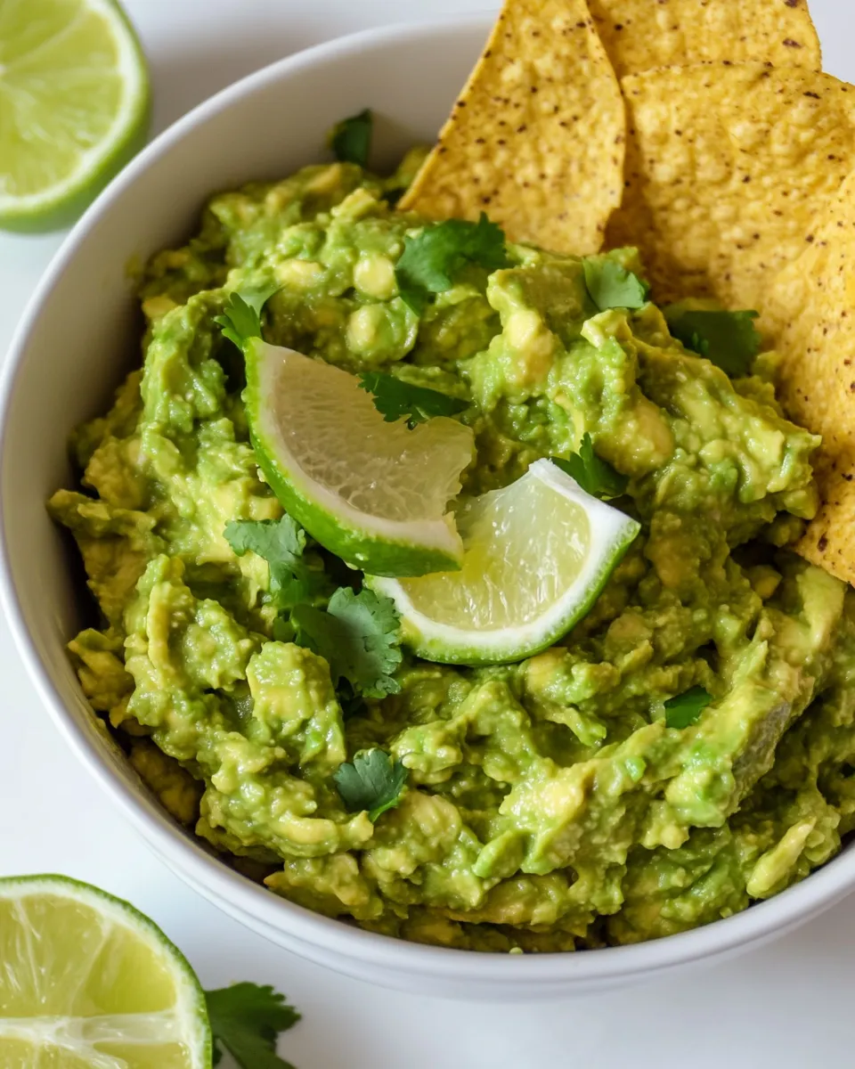 Easy Super Easy 4 Ingredient Guacamole shot