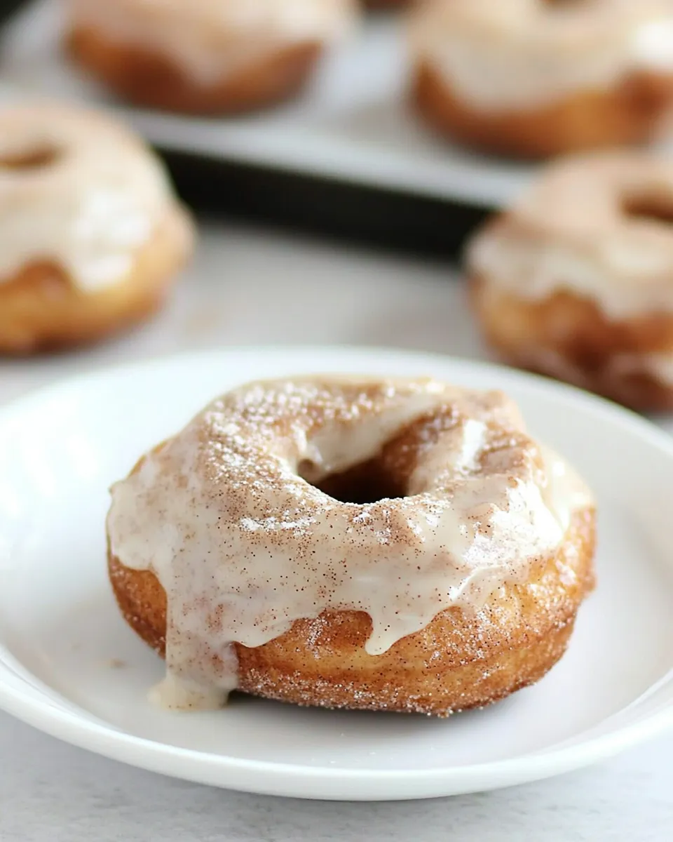 Homemade Super Simple Cinnamon Bun Donuts recipe photo