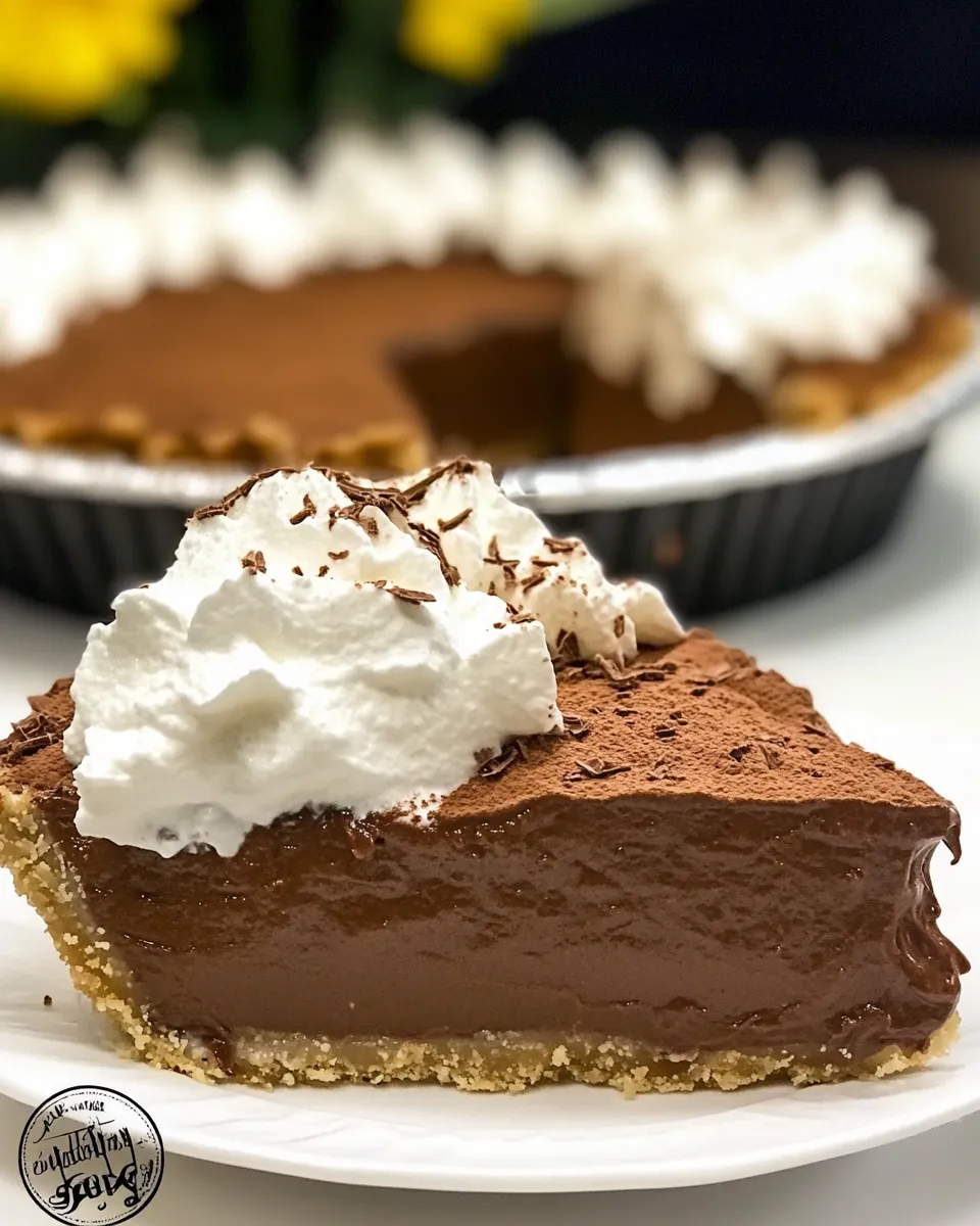 Homemade Sweetened Condensed Milk Chocolate Pie photo