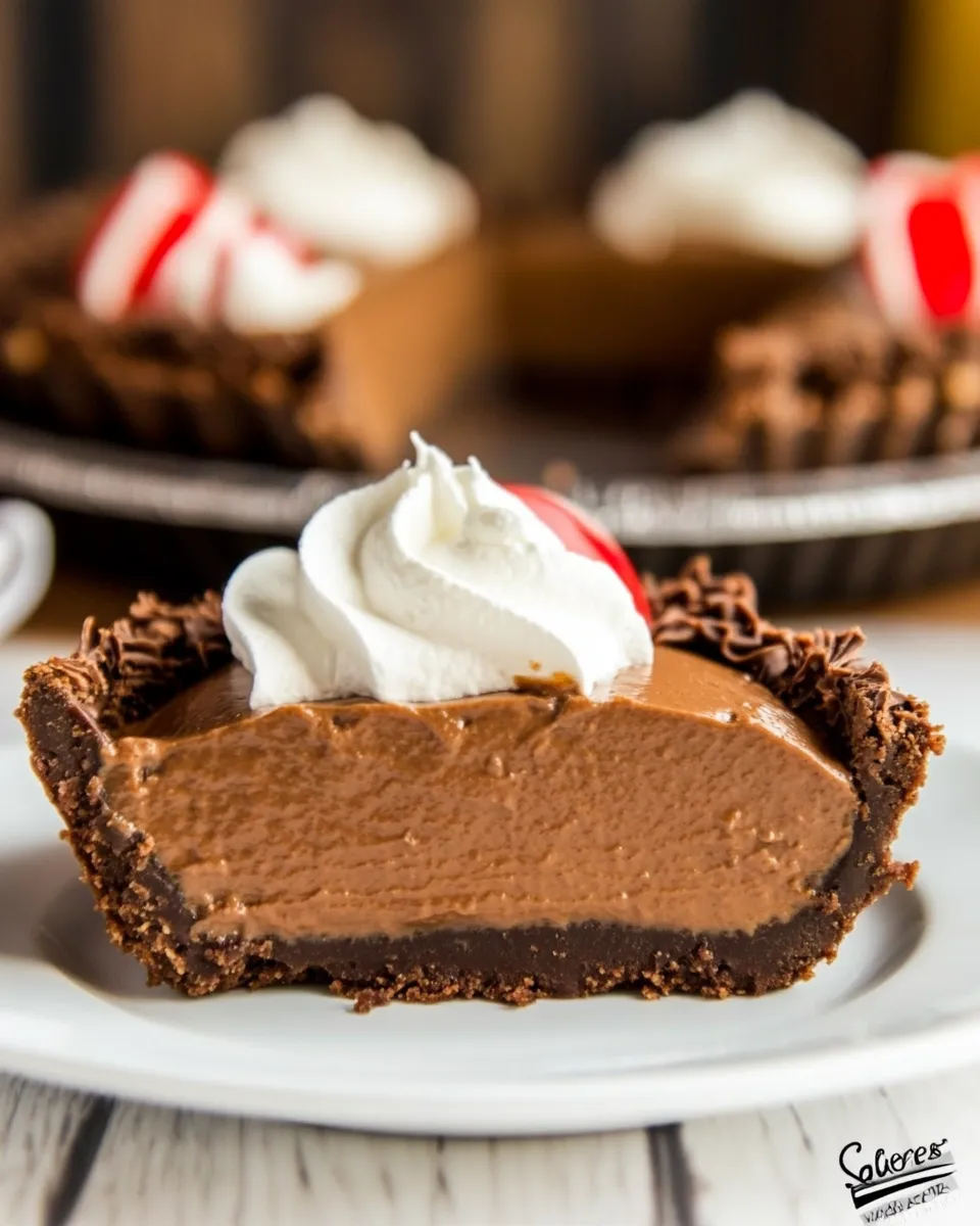 Delicious Sweetened Condensed Milk Chocolate Pie shot