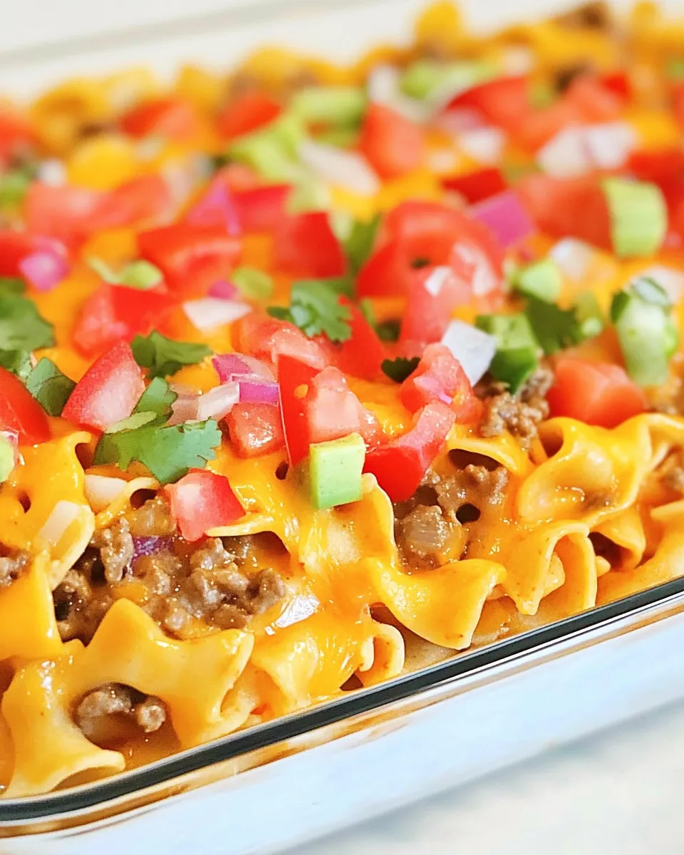 Delicious Taco Noodle Bake shot