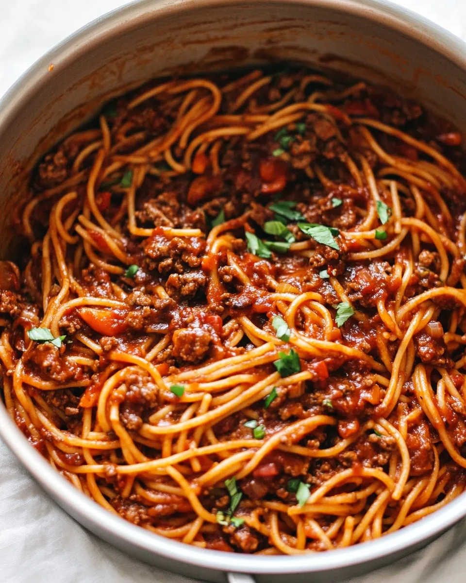 Delicious Taco Spaghetti (ONE POT!) dish photo