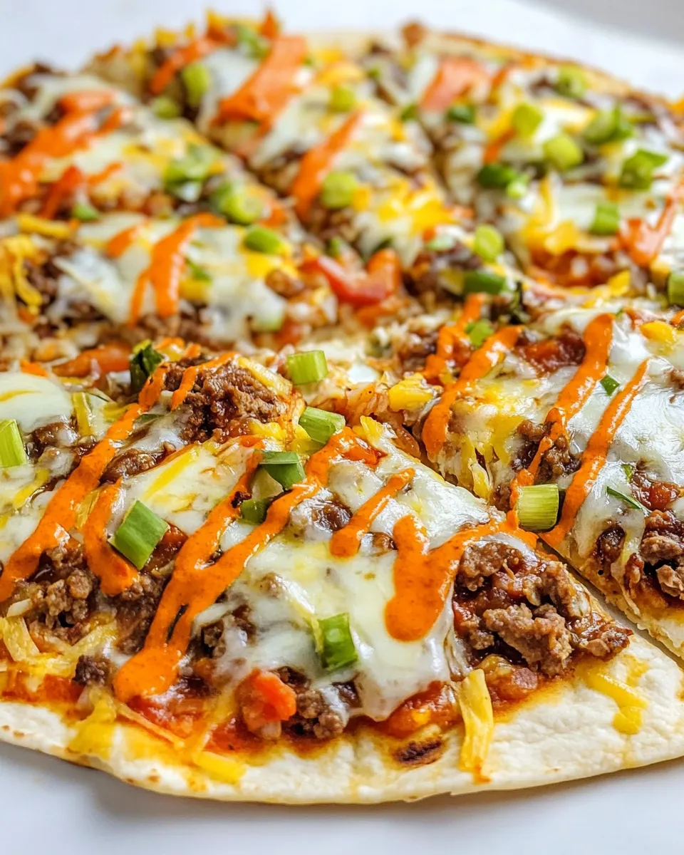 Delicious Taco Villa Things (Mexican Pizza) shot
