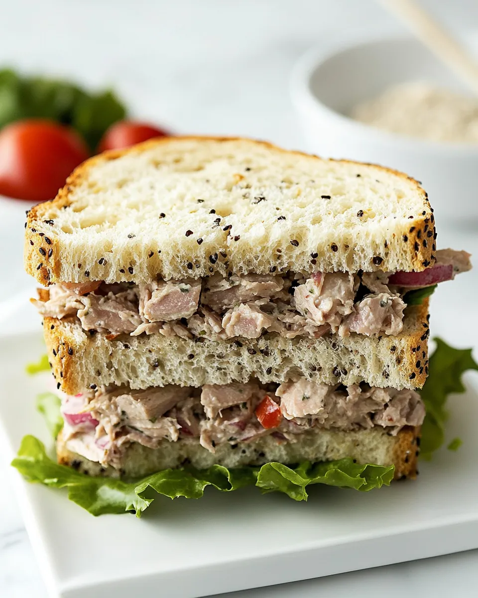 Delicious Taylors Best Tuna Salad Sandwich shot