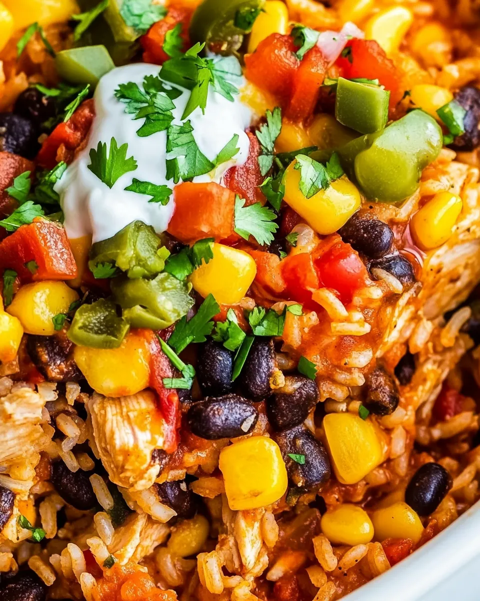 Savory Tex Mex Chicken And Rice shot