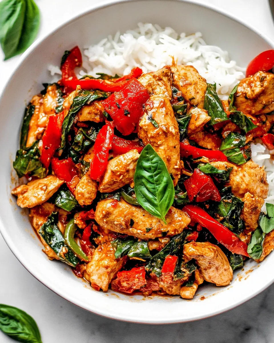 Homemade Thai Basil Chicken photo