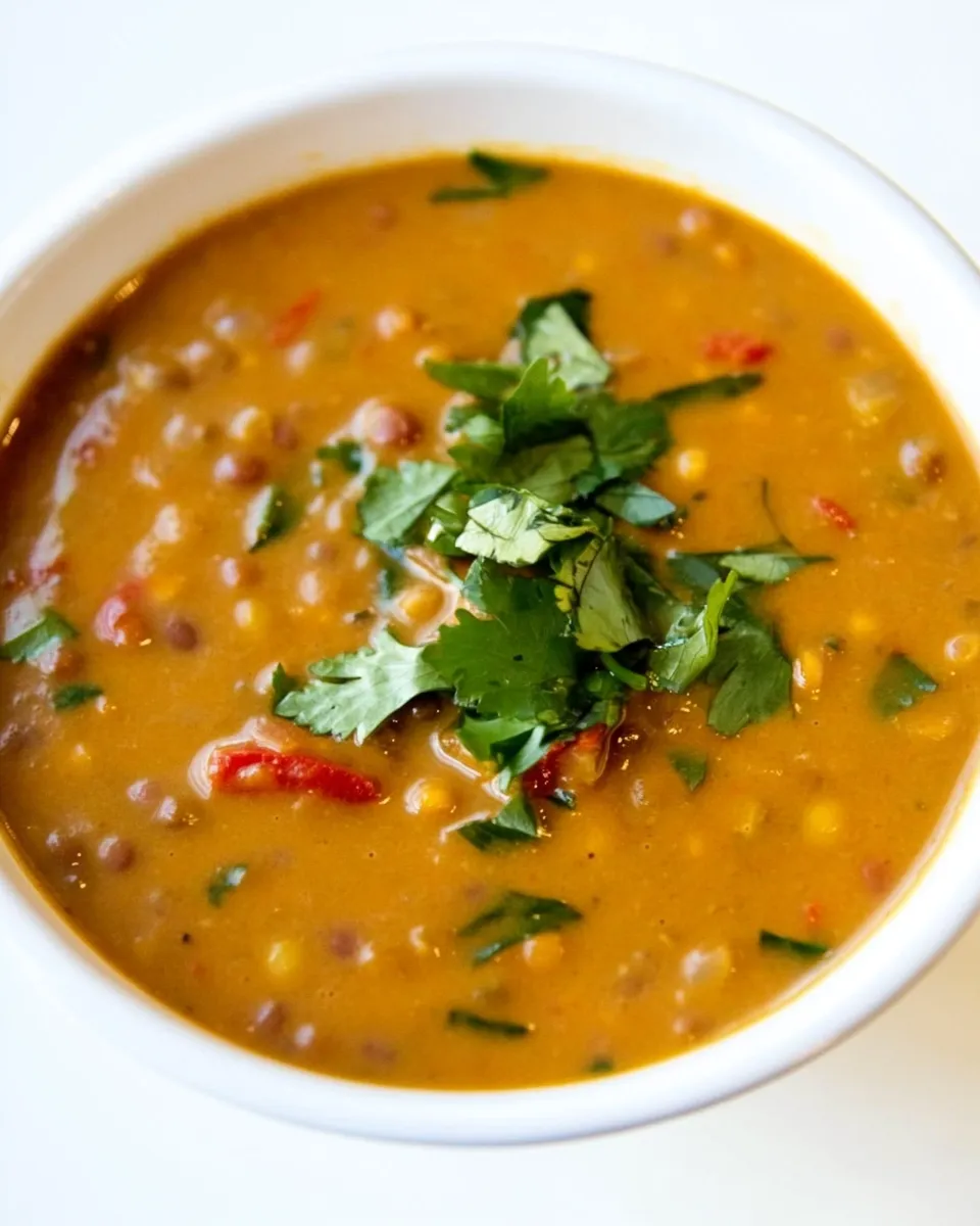 Homemade Thai Green Curry Lentil Soup photo
