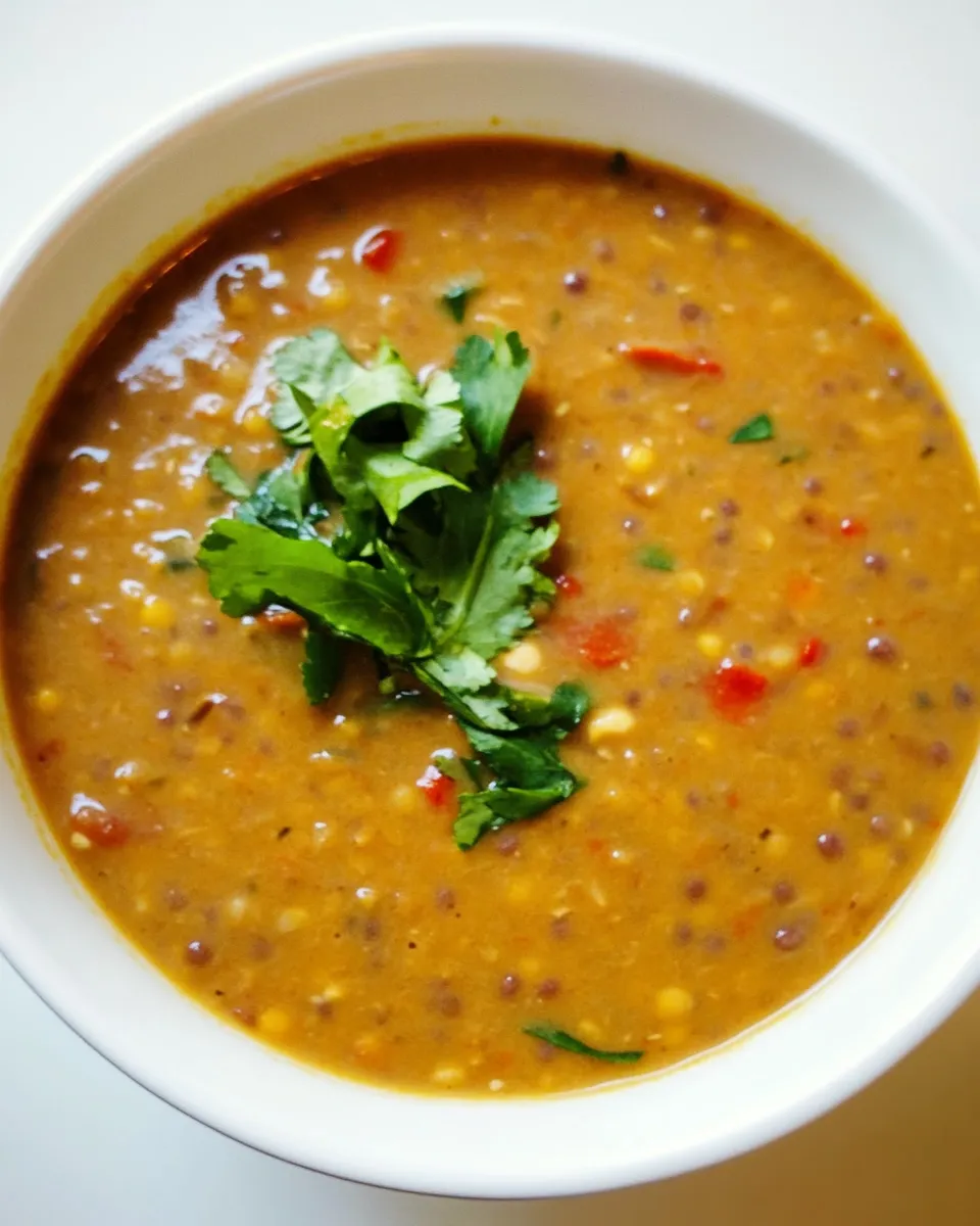Easy Thai Green Curry Lentil Soup recipe photo