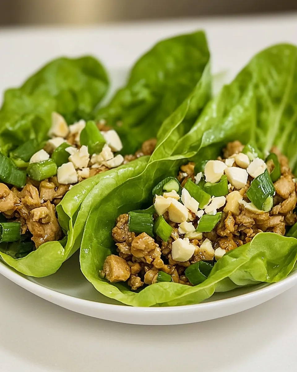 Simple Thai Turkey Lettuce Wraps shot
