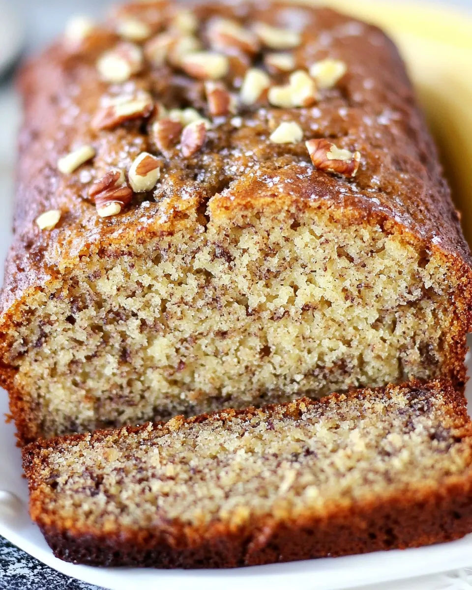 Delicious The Very Best Banana Nut Bread shot