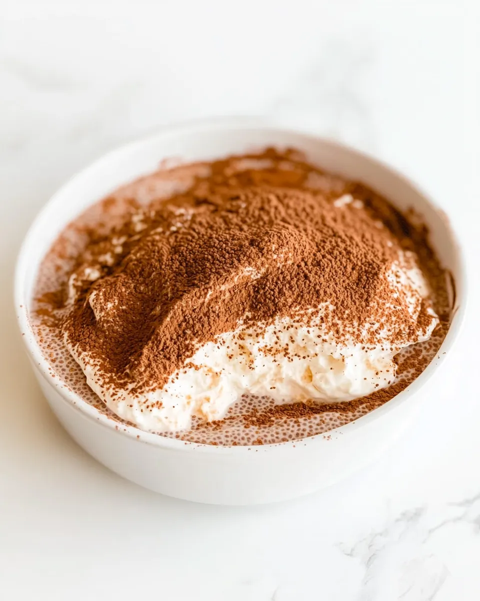 Delicious Tiramisu Chia Pudding shot