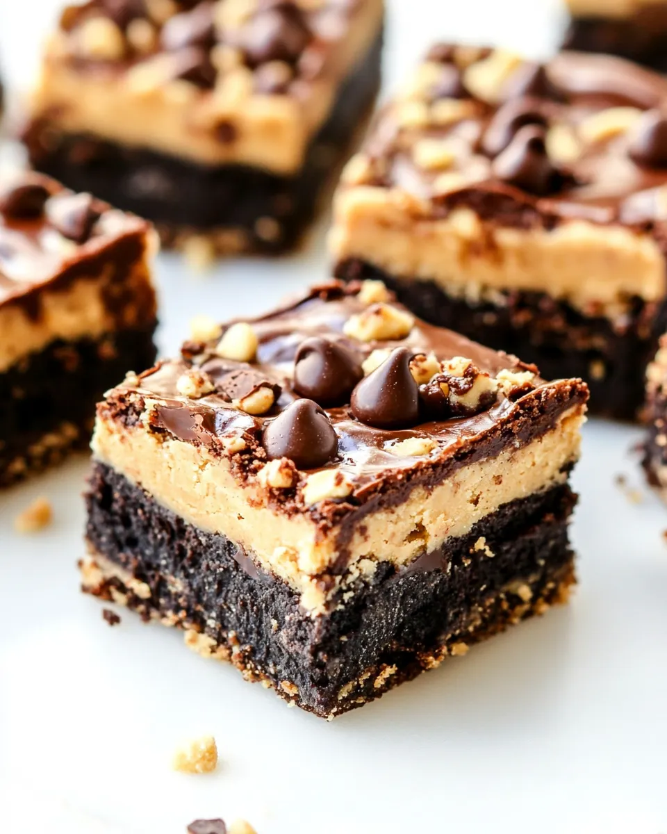 Delicious Toffee Chocolate Chip Cookie Dough Brownies image