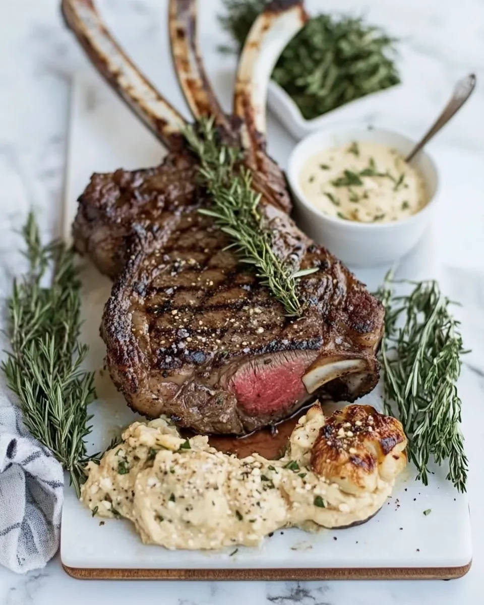Easy Tomahawk Steak Recipe shot