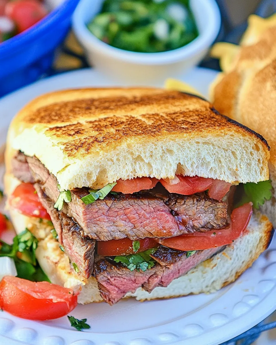 Delicious Torta Recipe (Mexican Steak Sandwich) shot