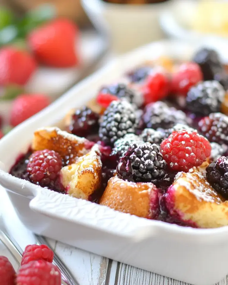 Homemade Triple Berry French Toast Casserole photo
