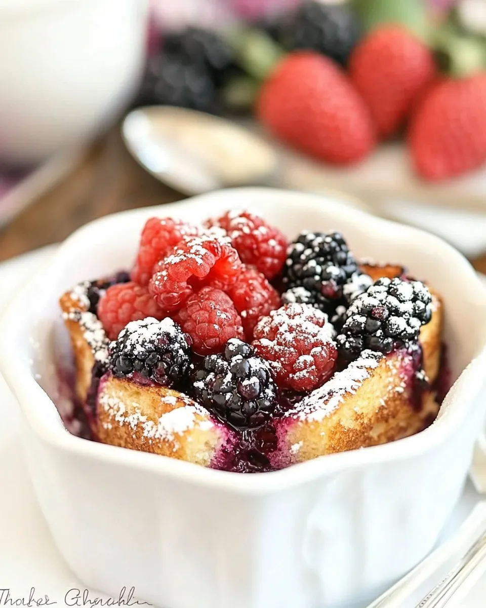 Delicious Triple Berry French Toast Casserole image