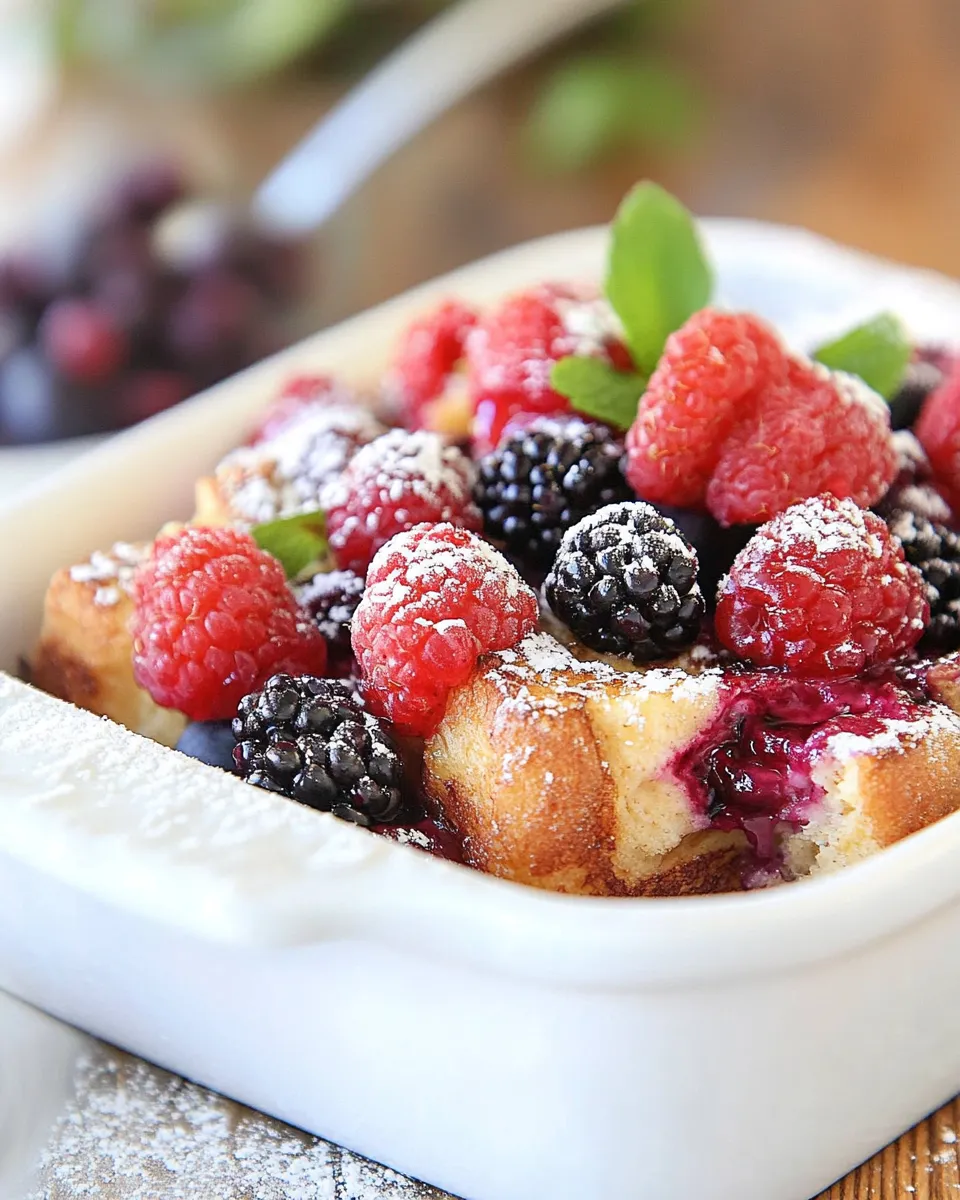 Easy Triple Berry French Toast Casserole recipe photo