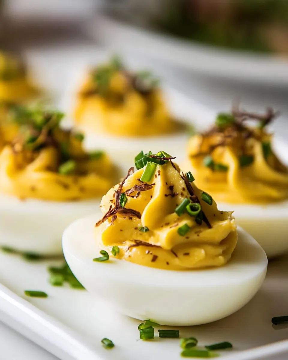 Easy Truffled Deviled Eggs recipe photo