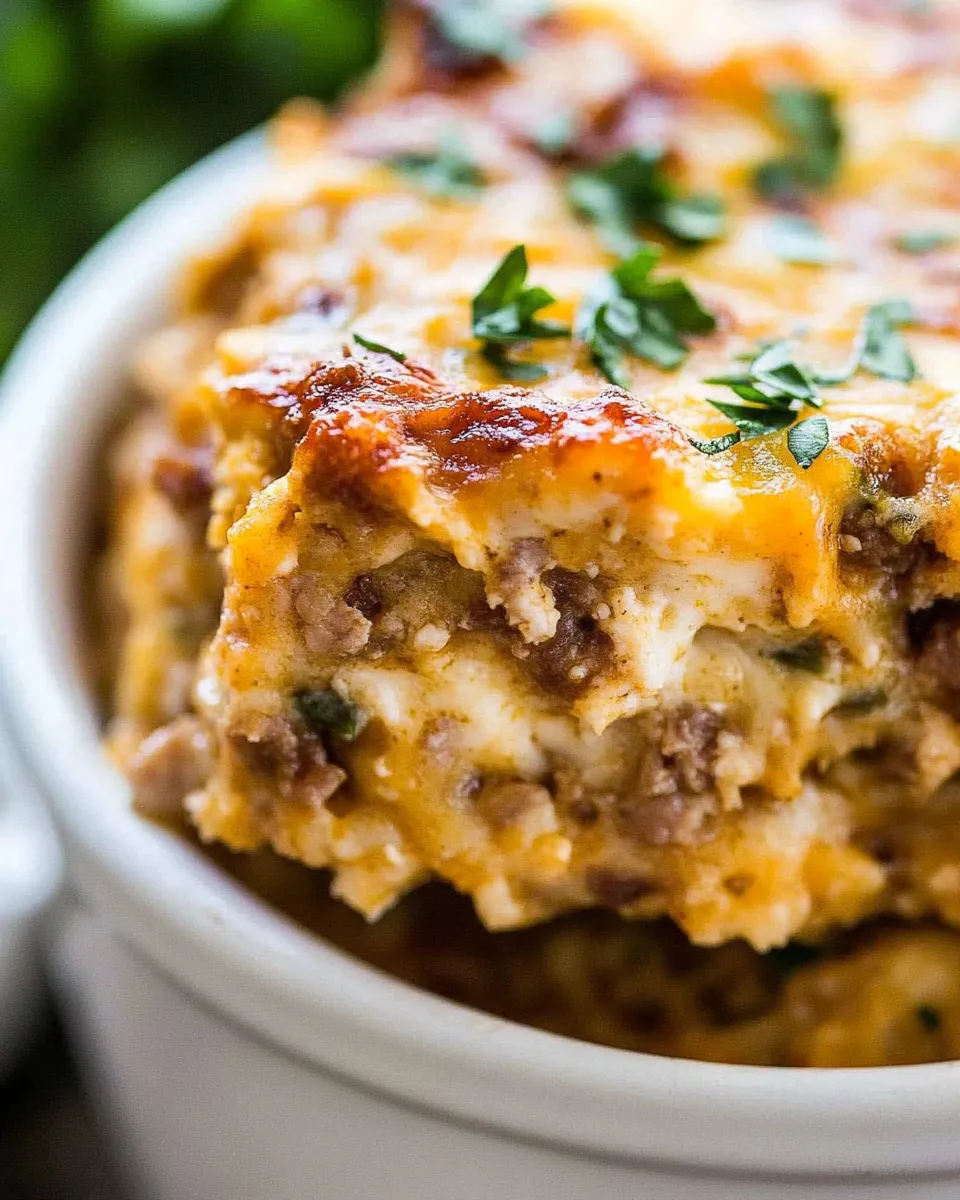 Homemade Turkey Crock Pot Breakfast Casserole Recipe photo