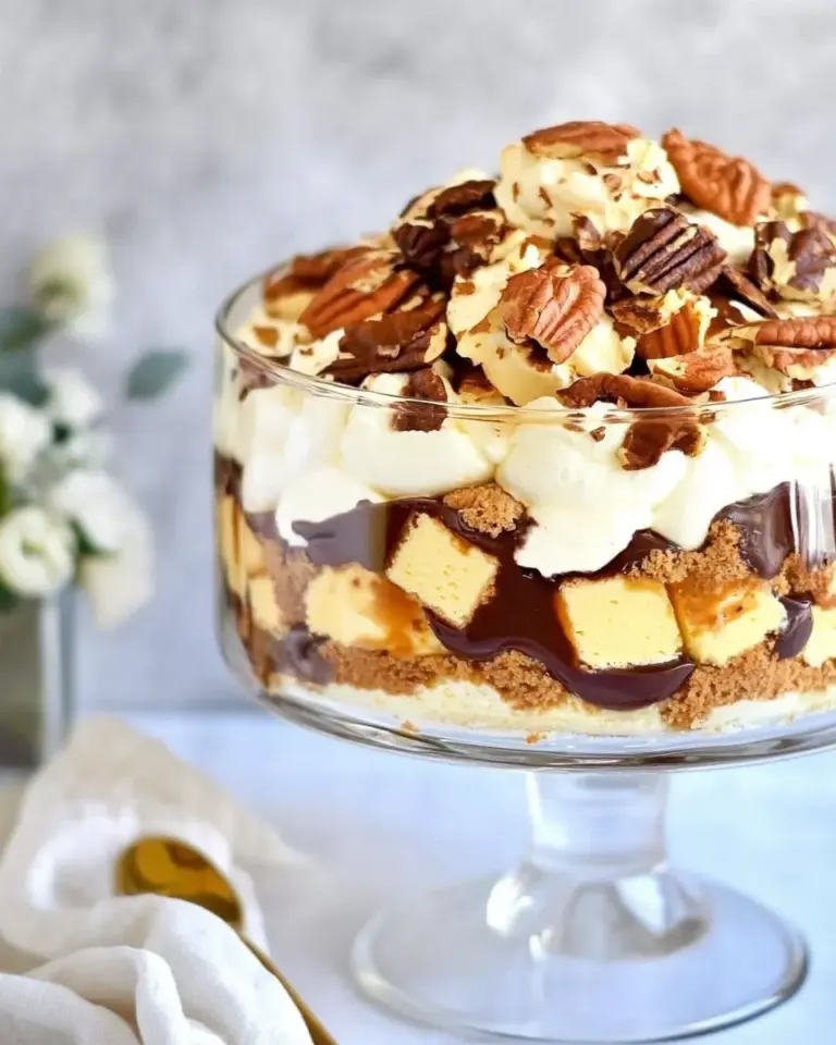 Homemade Turtle Cheesecake Trifle photo