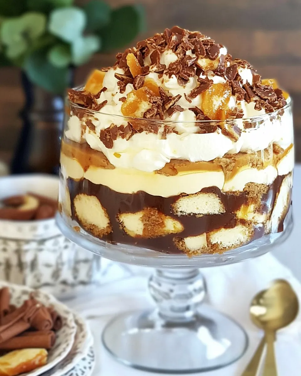 Delicious Turtle Cheesecake Trifle shot