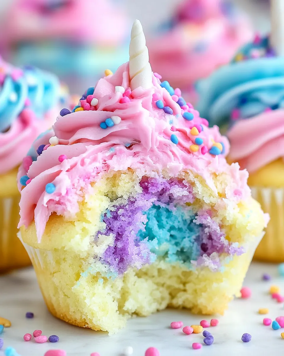 Homemade Unicorn Cupcakes photo