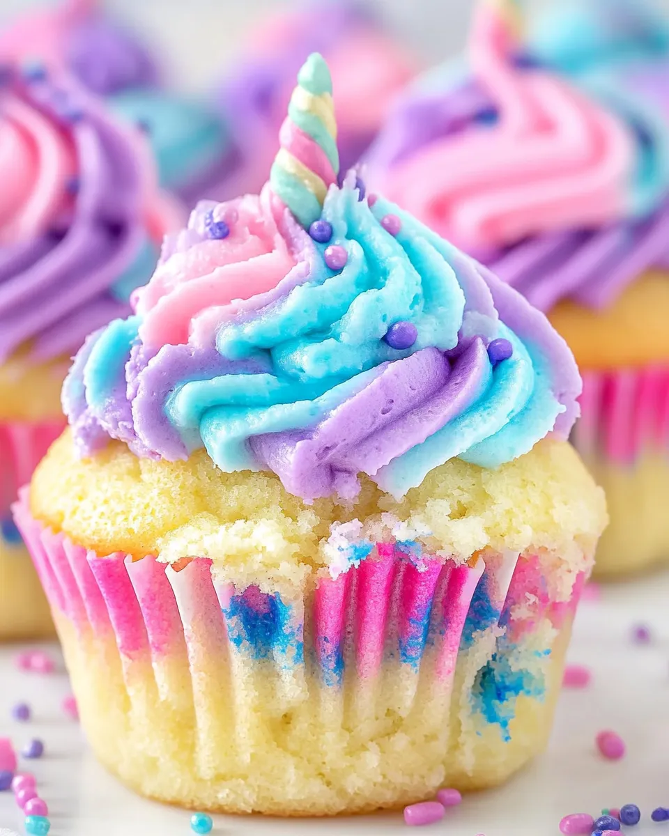 Delicious Unicorn Cupcakes image