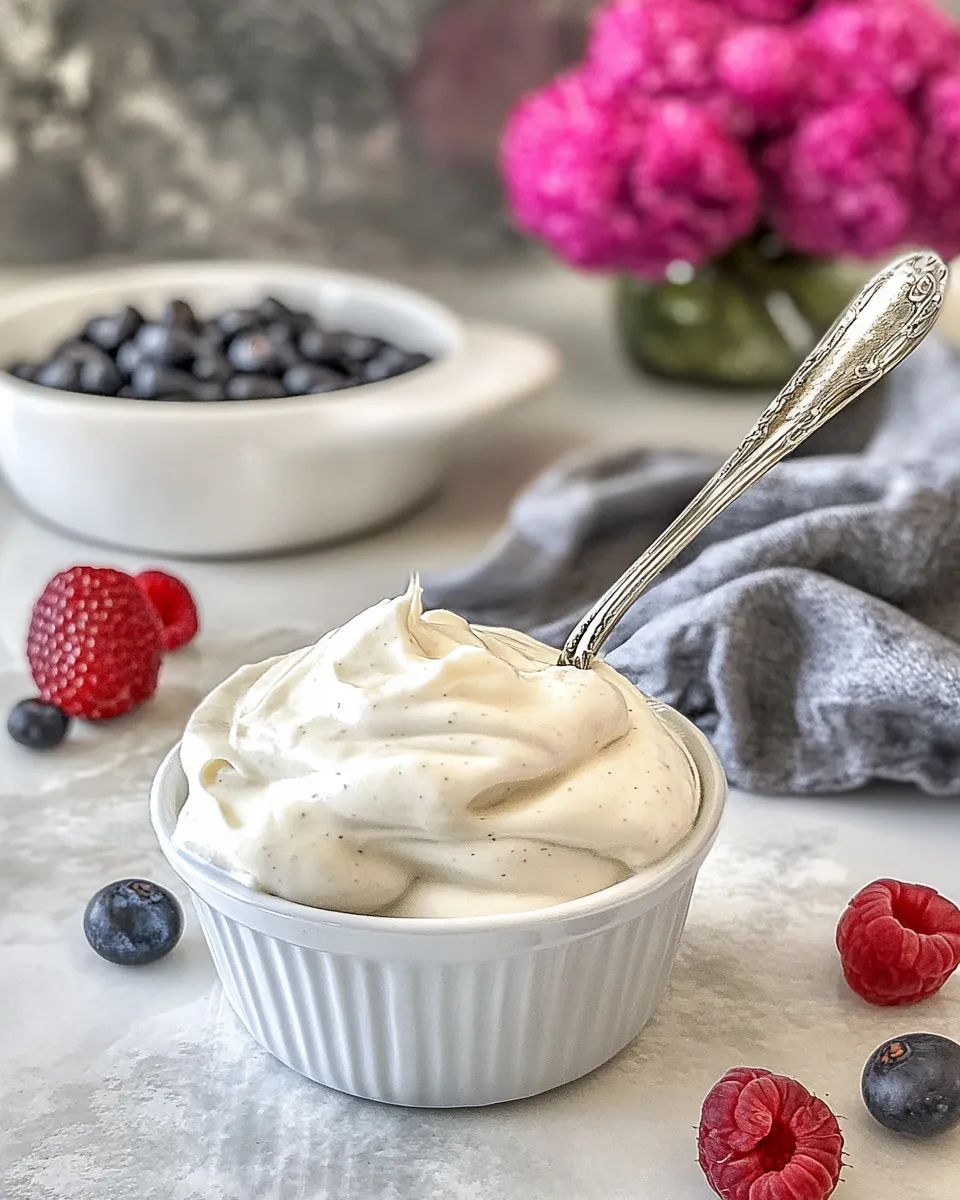 Homemade Vanilla Bean Chantilly Cream photo