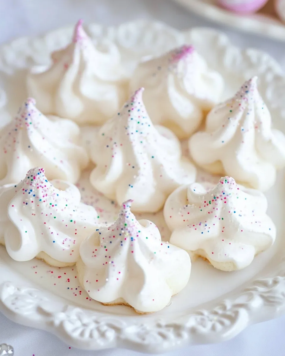 Homemade Vanilla Meringue Cookies photo