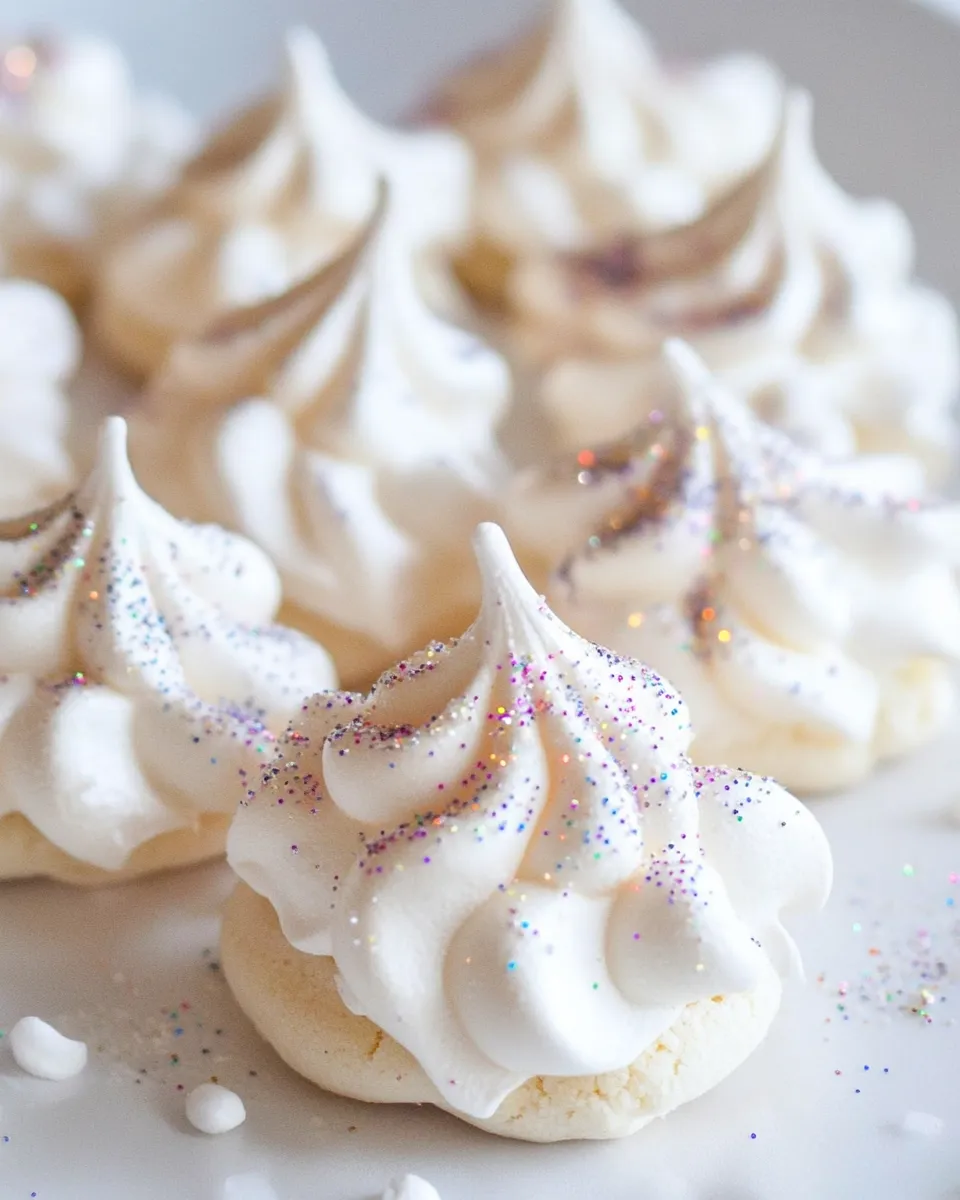 Delicious Vanilla Meringue Cookies shot