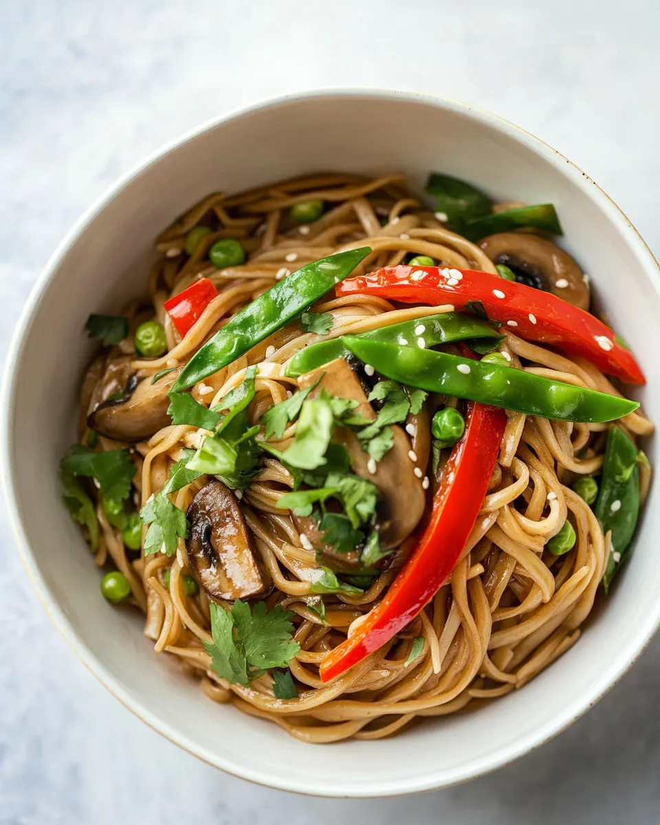 Homemade Vegan Rice Noodles dish photo