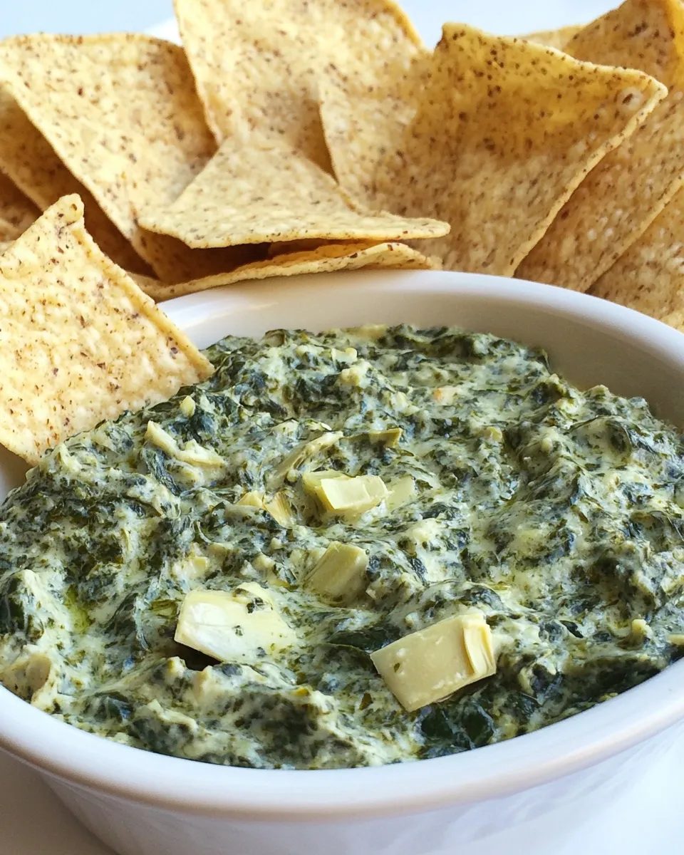 Easy Vegan Spinach and Artichoke Dip recipe photo