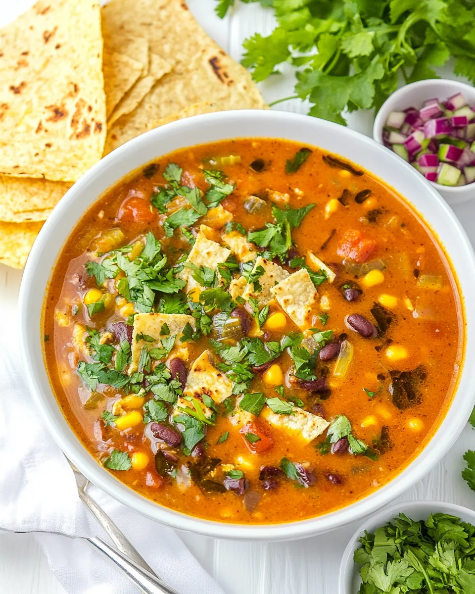 Homemade Vegan Tortilla Soup photo