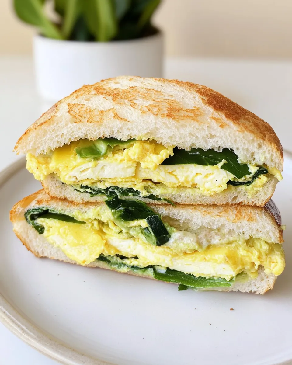 Homemade Vegetarian Breakfast Sandwich photo