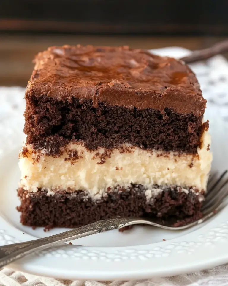 Homemade Vintage Brownie Surprise Cake photo