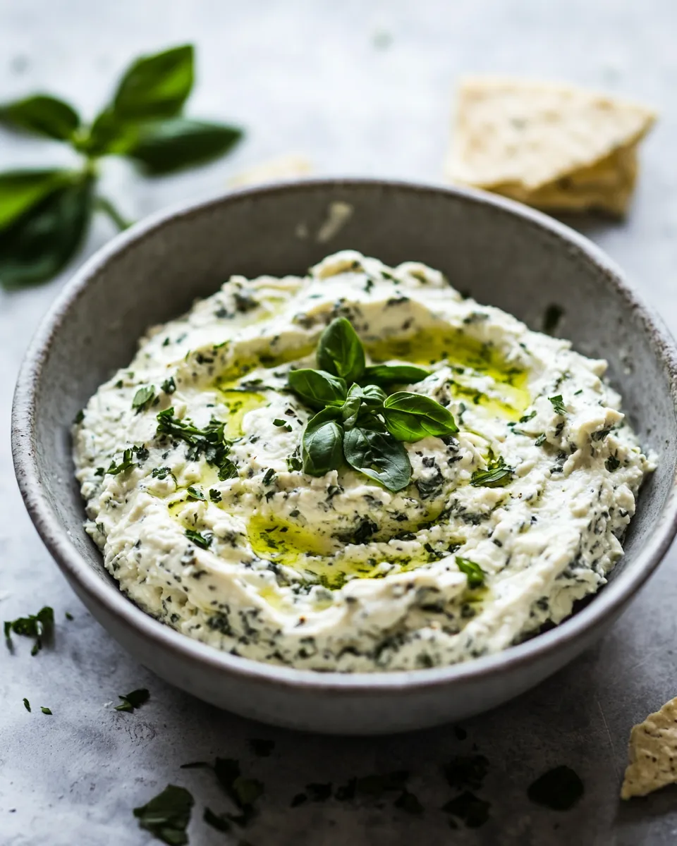 Homemade Whipped Feta with Fresh Herbs photo