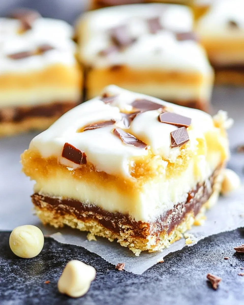 Delicious White Chocolate Smores Bars shot