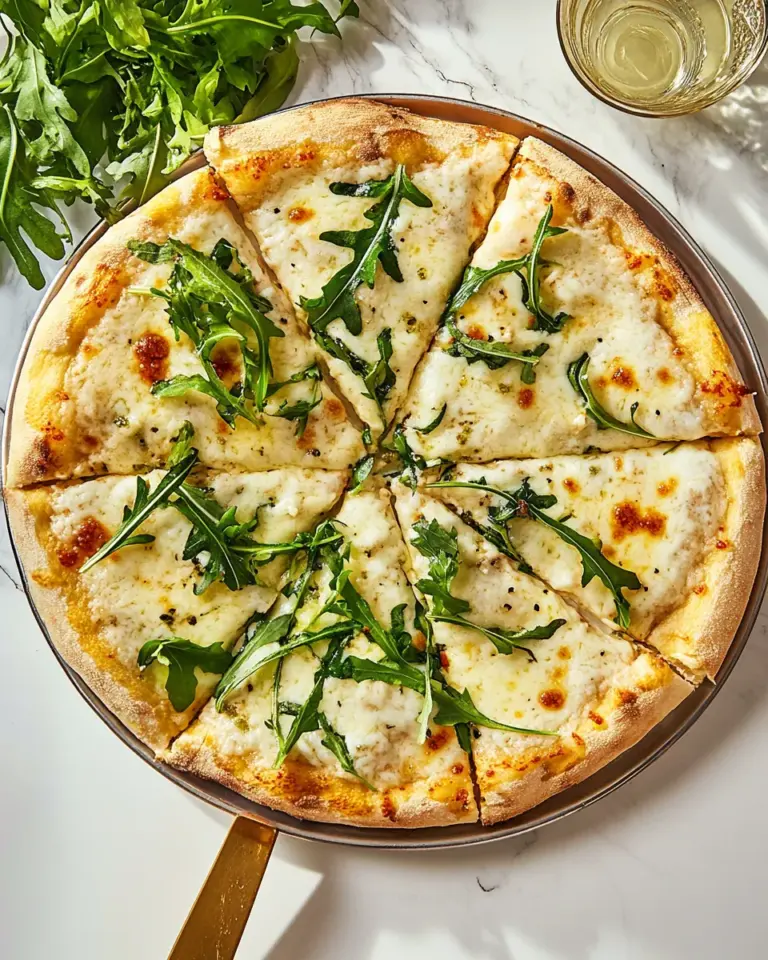 Homemade White Pizza photo