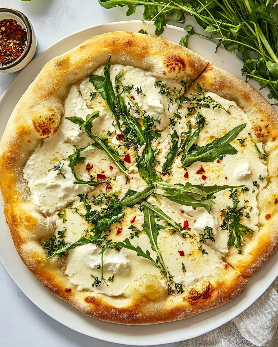 Delicious White Pizza shot